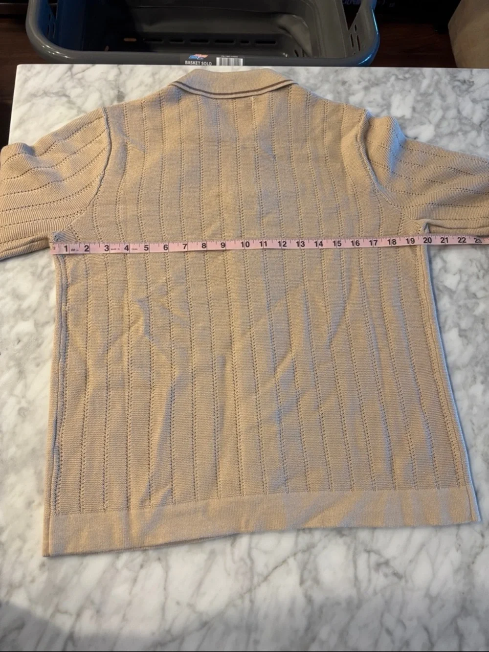Lucky Brand Men's Beige Knit Button-Front Cardigan
